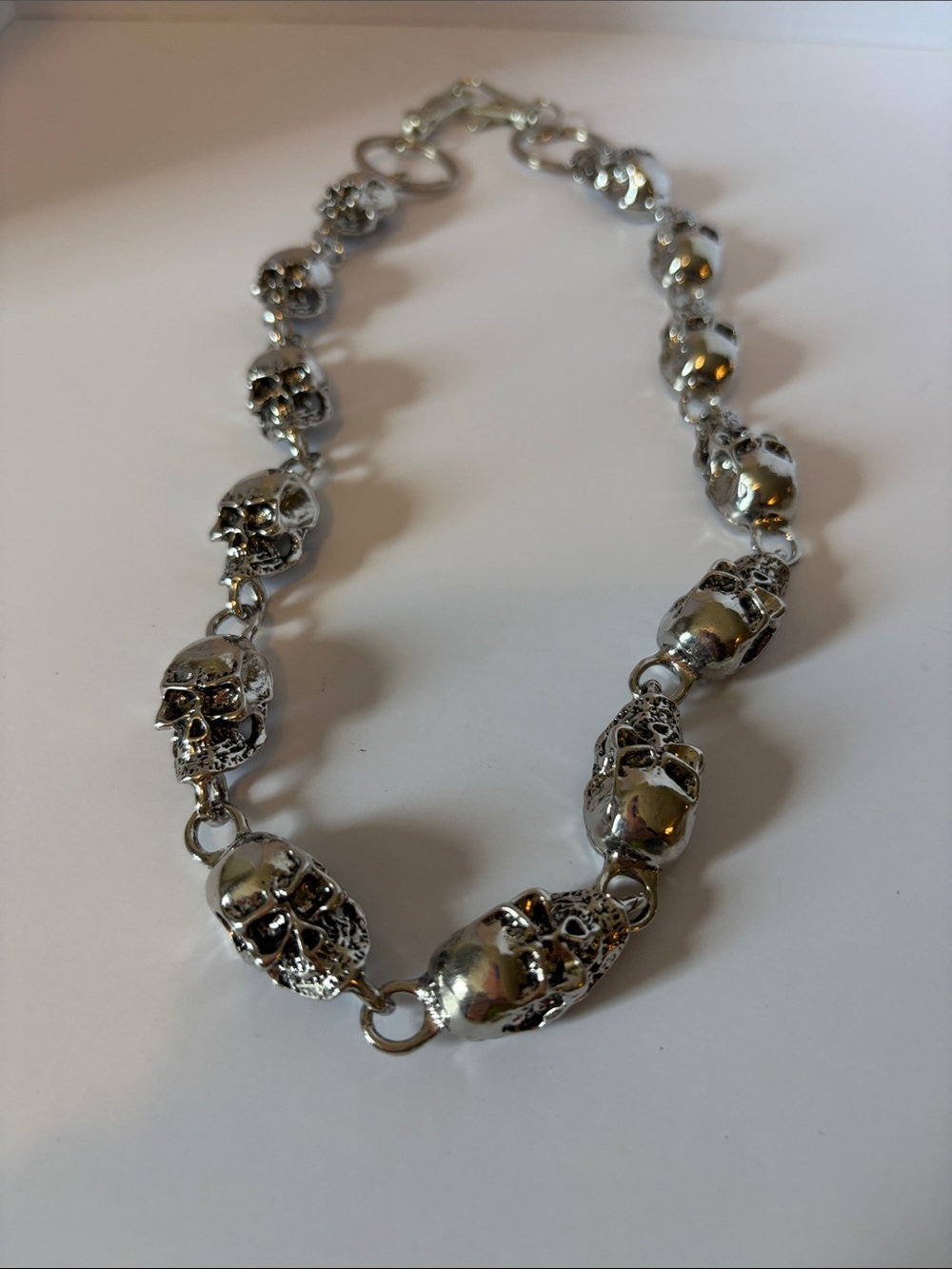 Skull Chain Heavy Metal Silver and Black For Wallets And Bags